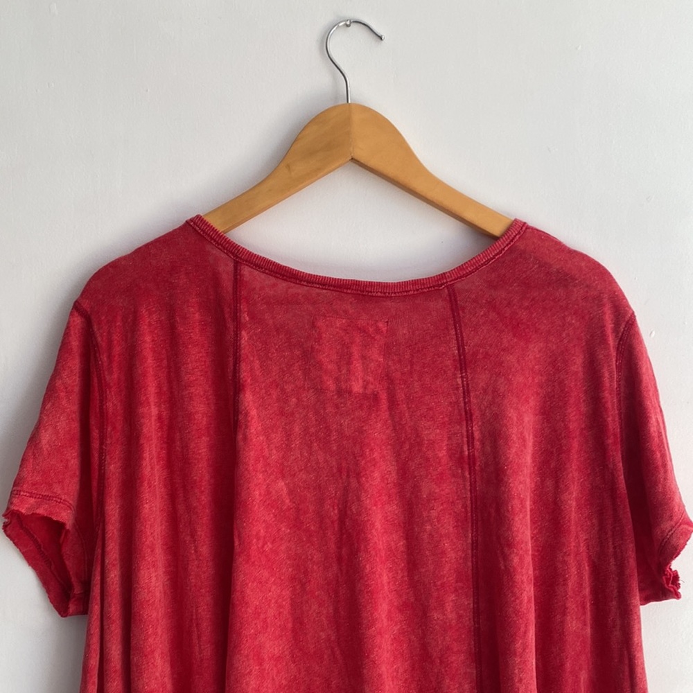 Free People Xs/S Linen Blend Oversized Tunic Tee - Picture 10 of 13